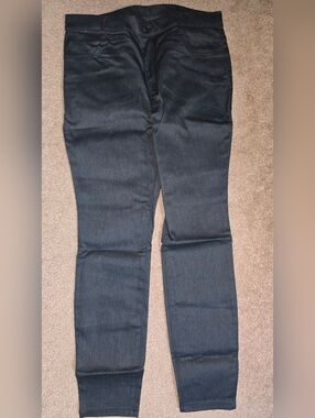 Womens L Time And Tru Black High Rise Skinny Pull On Pants NWT
